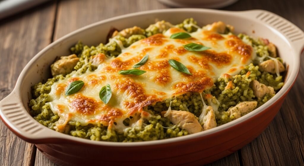 Creamy Pesto Chicken Casserole