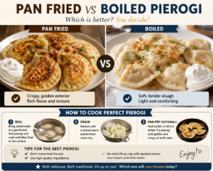 Pan fried vs boiled pierogi, which is better? Learn how to cook perfect pierogi with our recipe and tips.